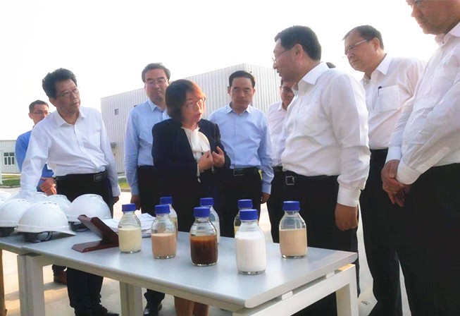 陕西省委书记胡和平一行调研蒲城yp街机电子 新材料生产基地建设项目