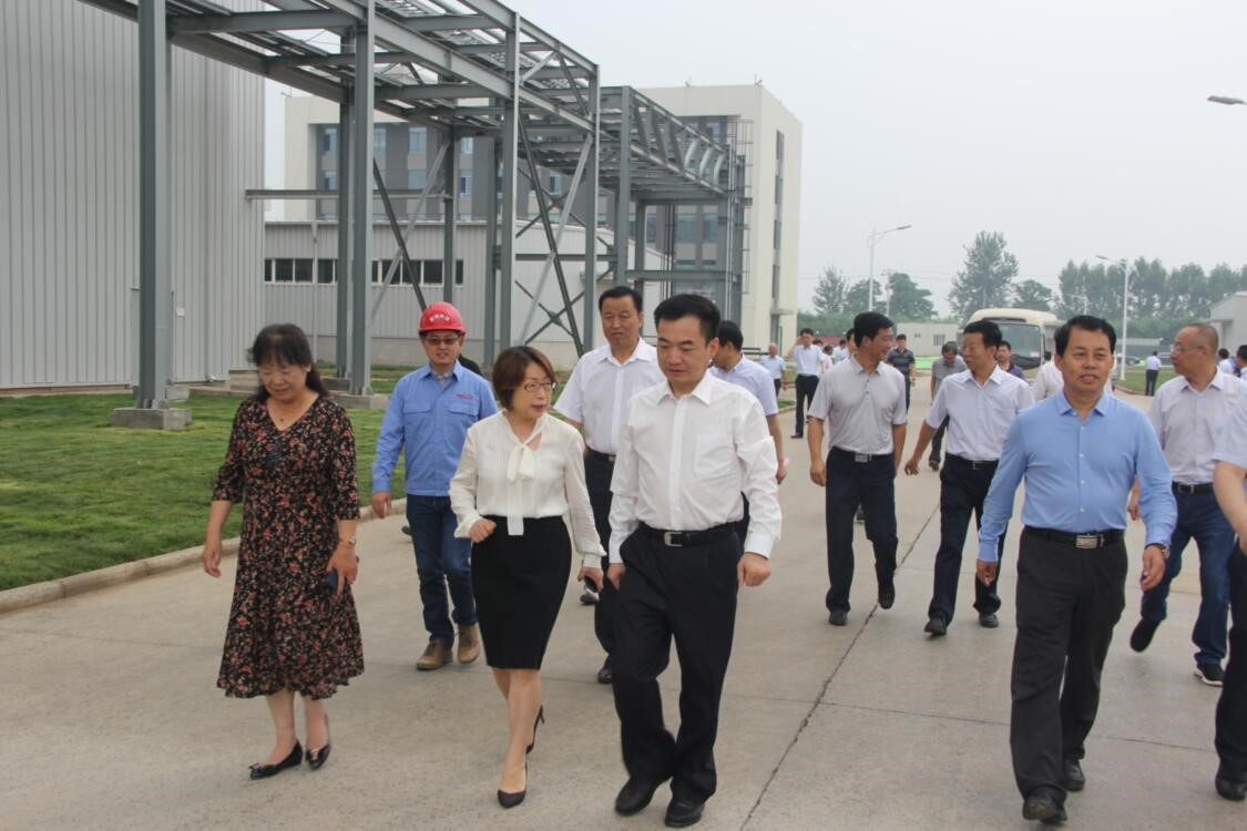 渭南市长李毅视察蒲城yp街机电子科技新材料有限公司